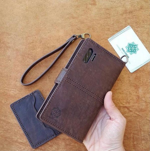 کیف موبایل مدل GALAXY NOTE10 PLUS چرم طبیعی دستدوز کد محصول:O2