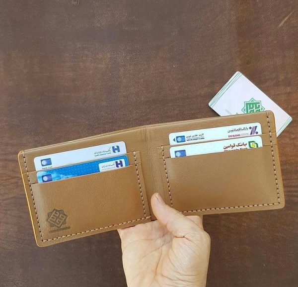 کیف پول چرم طبیعی دستدوز کد محصول M3