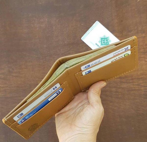 کیف پول چرم طبیعی دستدوز کد محصول M3