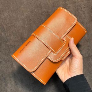 کیف پول و موبایل بسیار جادارچرم طبیعی دستدوز کد محصول : m8