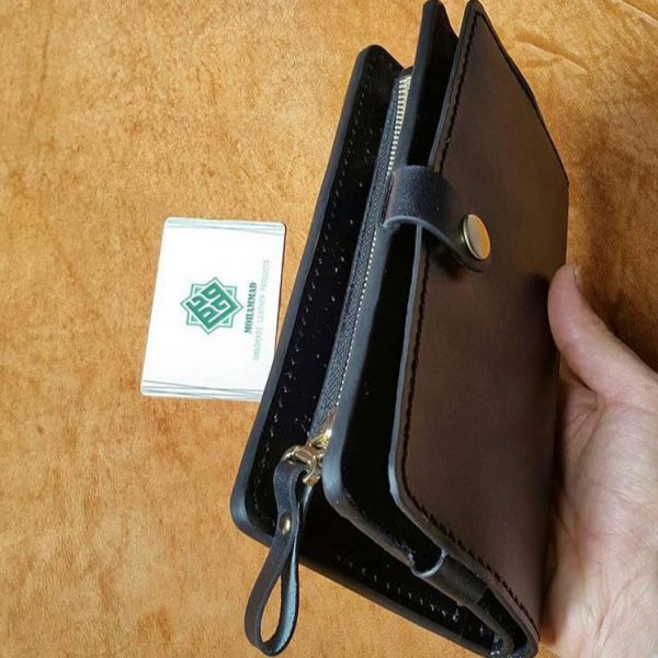 کیف پول اسپرت ( سه لَت) چرم طبیعی دستدوز کد محصول: m3