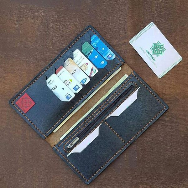 کیف پول کُتی( دو لَت) چرم طبیعی دستدوز کد محصول :M5