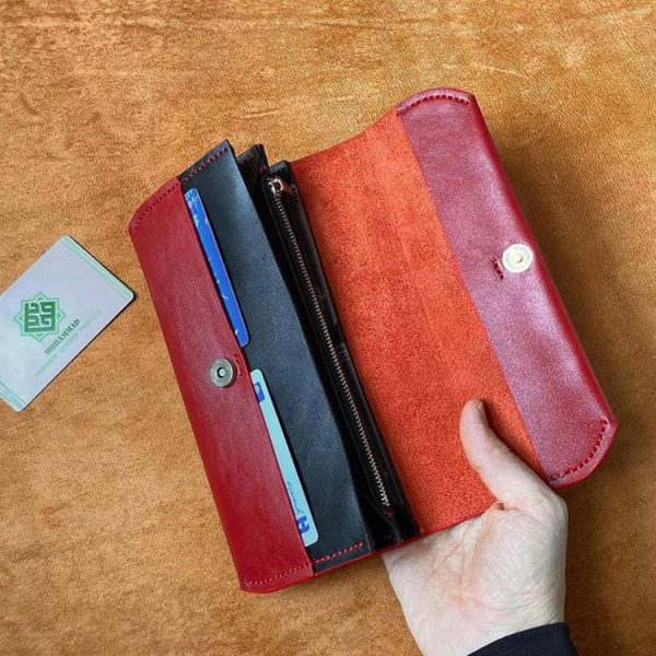 کیف پول چرم طبیعی دستدوز کد محصول:M15